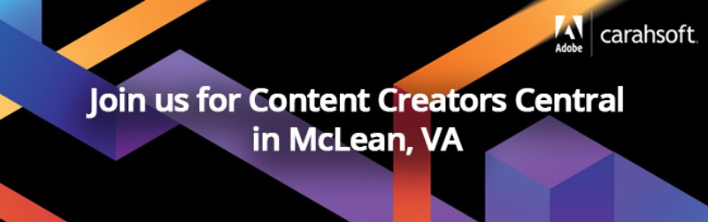 Join us for Content Creatore Central in McLean, VA