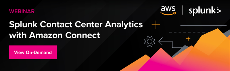 Splunk Contact Center Analytics with Amazon Connect