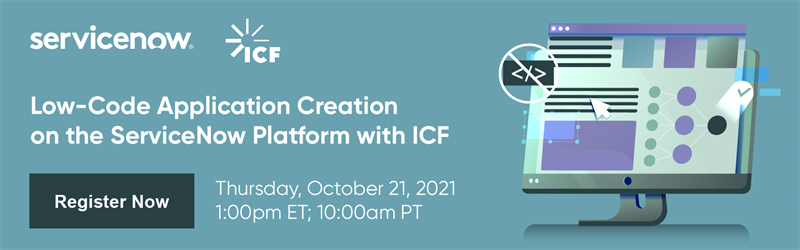 Low-Code application creation on the ServiceNow Platform with ICF