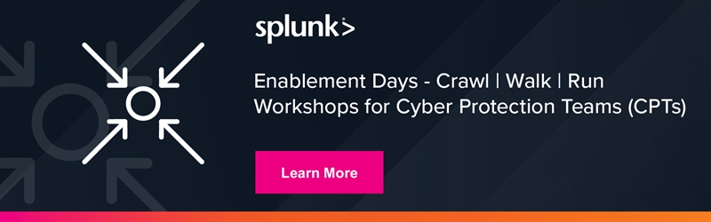 Splunk Enablement Days - Crawl | Walk | Run Workshops for Cyber Protection Teams (CPTs)