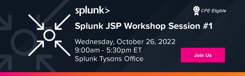 Splunk JSP Workshop Session #1