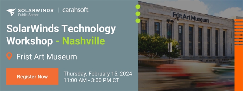 SolarWinds Nashville Technology Workshop View